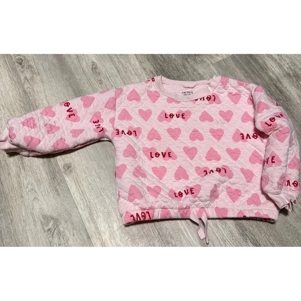 Carters‎ 4T love heart crewneck sweater